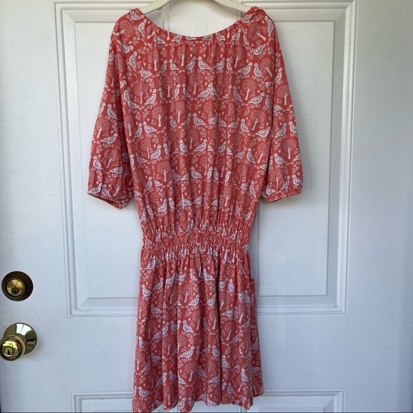 •Mini Boden• Pink Love Bird Knit Dress - Size 9-10 Years - Picture 5 of 8